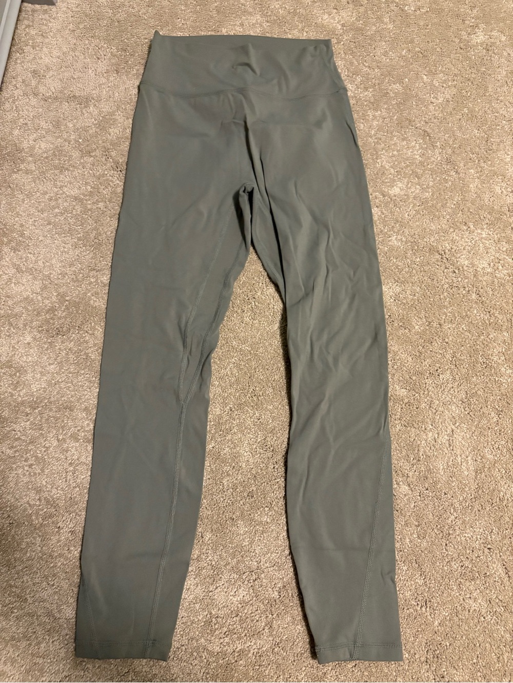 High-Waist Women's Leggings in Olive Green